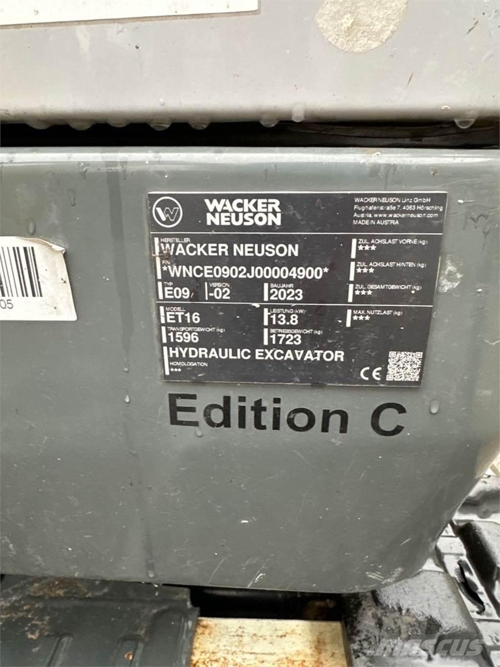 Wacker Neuson ET16 Escavadoras de rastos