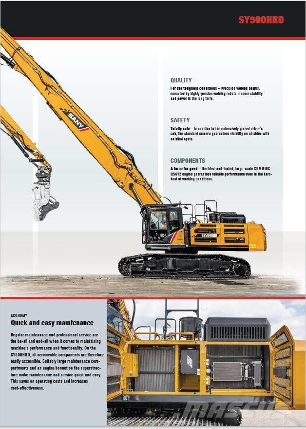 Sany SY500 HRD Escavadoras de demolição