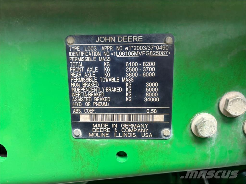 John Deere 6105M Tratores Agrícolas usados