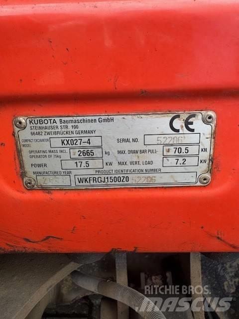 Kubota KX027-4 Mini Escavadoras <7t