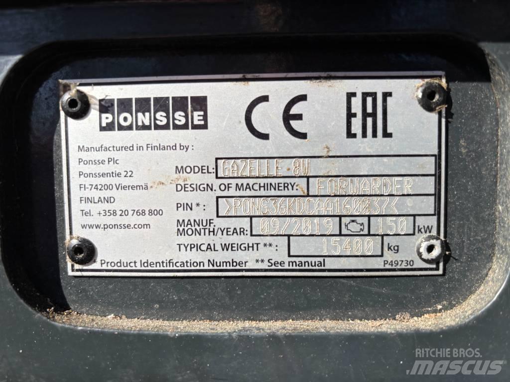 Ponsse GAZELLE 8W Ceifeiras debulhadoras