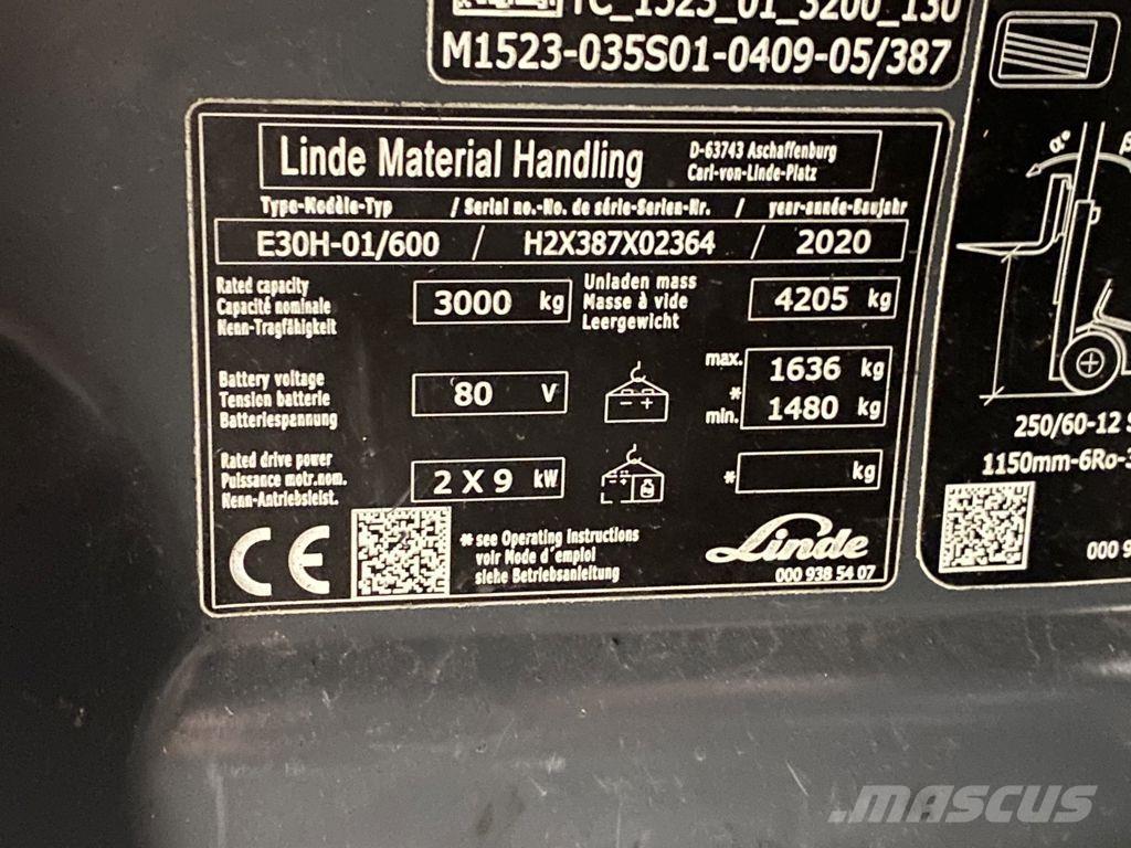 Linde E30H-01/600 Empilhadores eléctricos