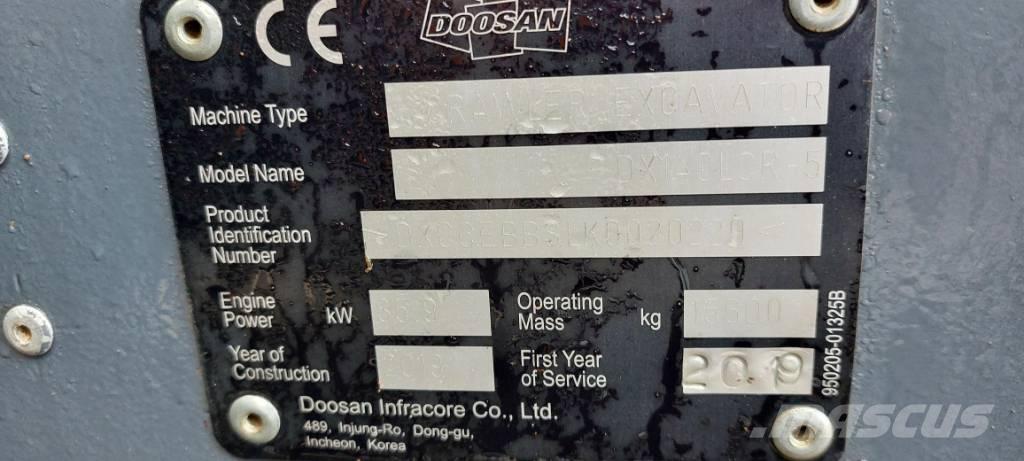 Develon DX140LCR-5 Escavadoras de rastos