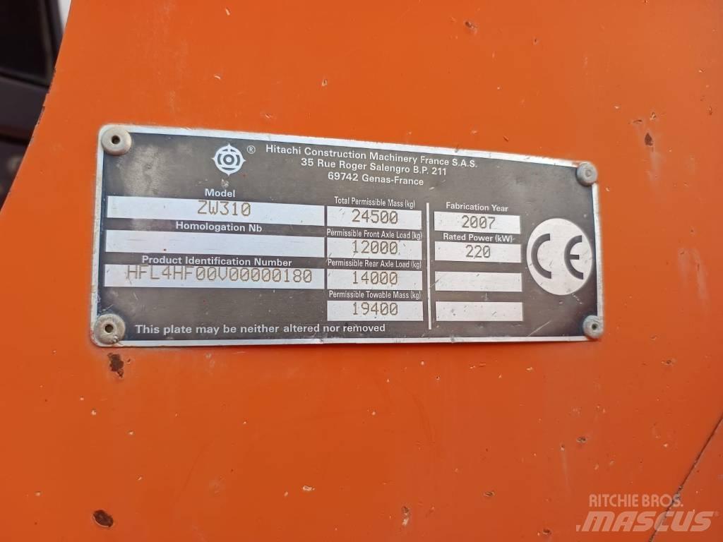 Hitachi ZW 310 Pás carregadoras de rodas