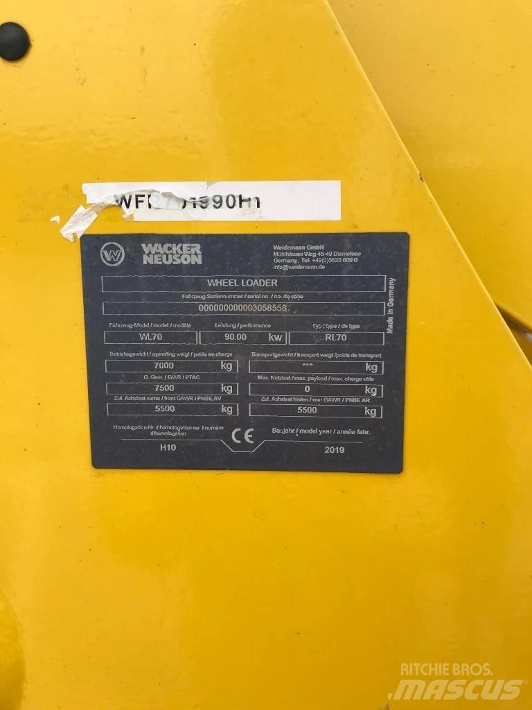 Wacker Neuson WL70 Carregadoras frontais e escavadoras