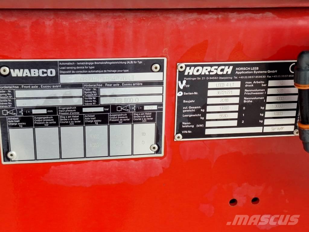 Horsch Leeb 4 LT Pulverizadores rebocados