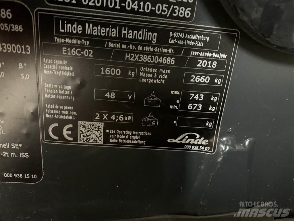 Linde E16C Empilhadores eléctricos