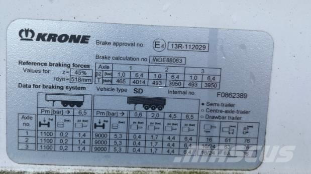 Krone SD Reboques de cortinas laterais