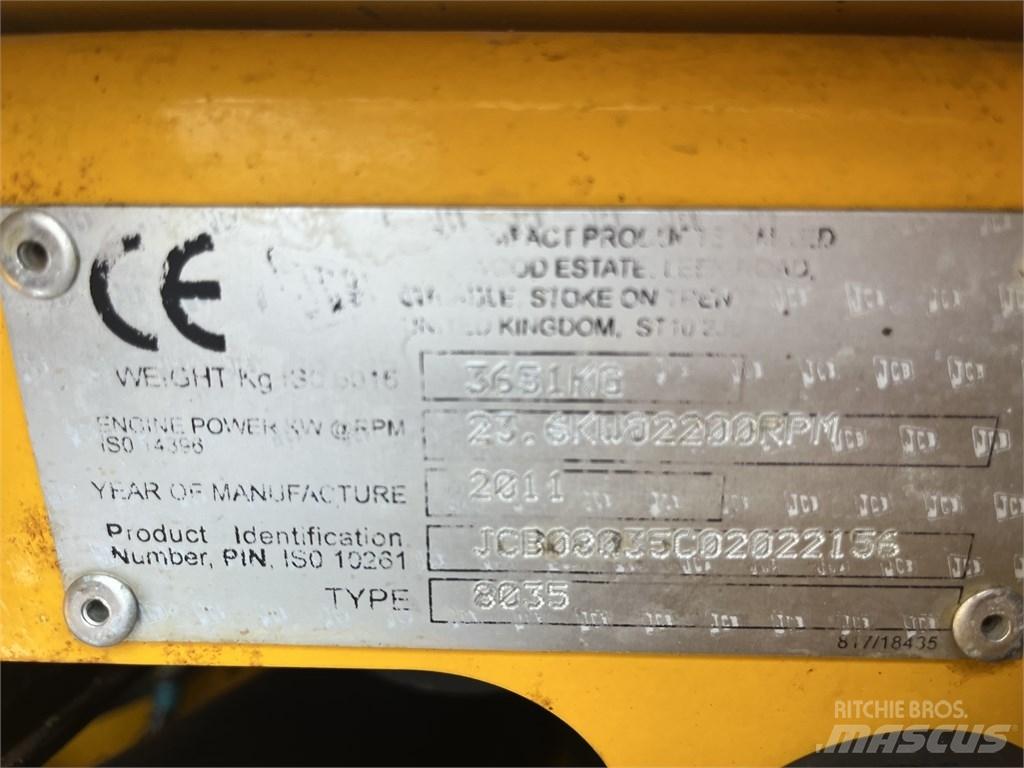 JCB 8035 ZTS Mini Escavadoras <7t