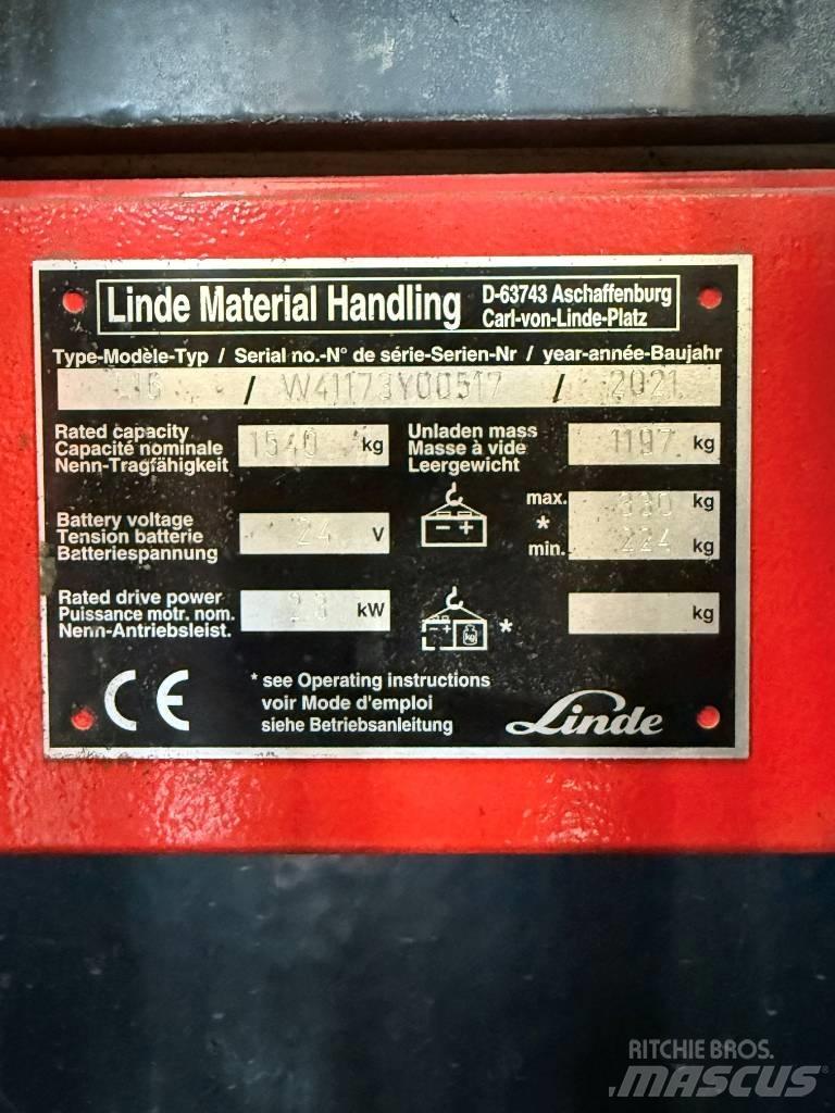 Linde L16APi/1173 Empilhador para operador externo