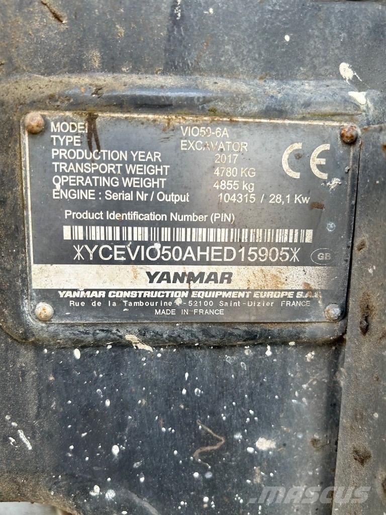 Yanmar VI050 - 6A Mini Escavadoras <7t
