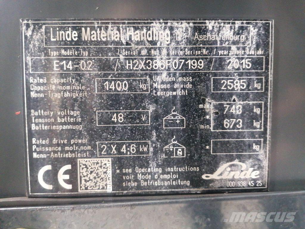 Linde E14-02 Empilhadores eléctricos