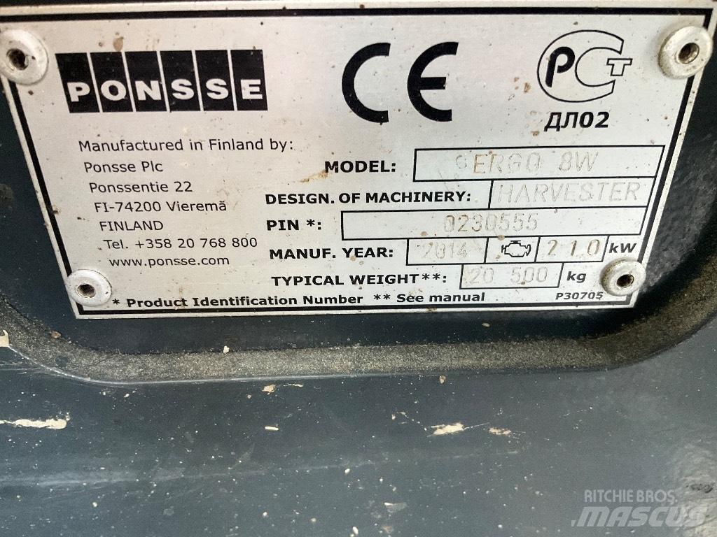 Ponsse Ergo 8W Processadores florestais