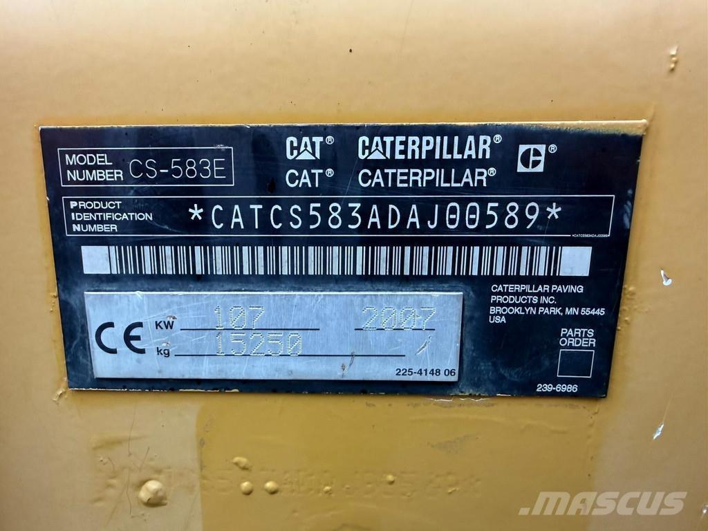 CAT CS583E Cilindros Compactadores monocilíndricos