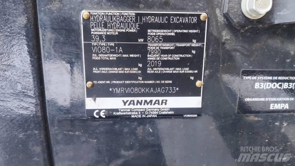 Yanmar Vio 80-1A Escavadoras Midi 7t - 12t