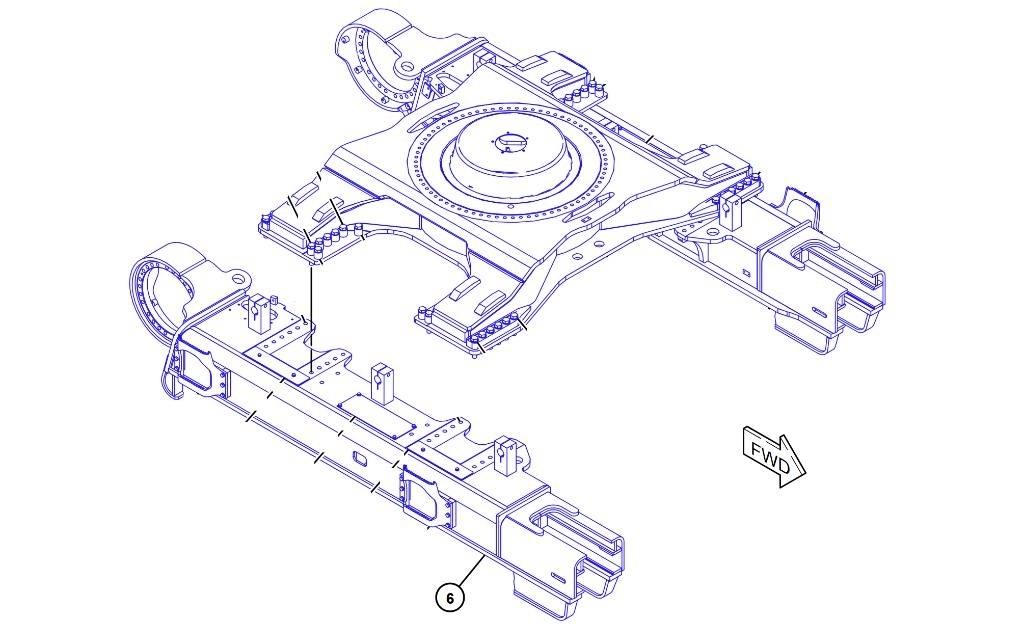 CAT 390 F L Chassis e suspensões