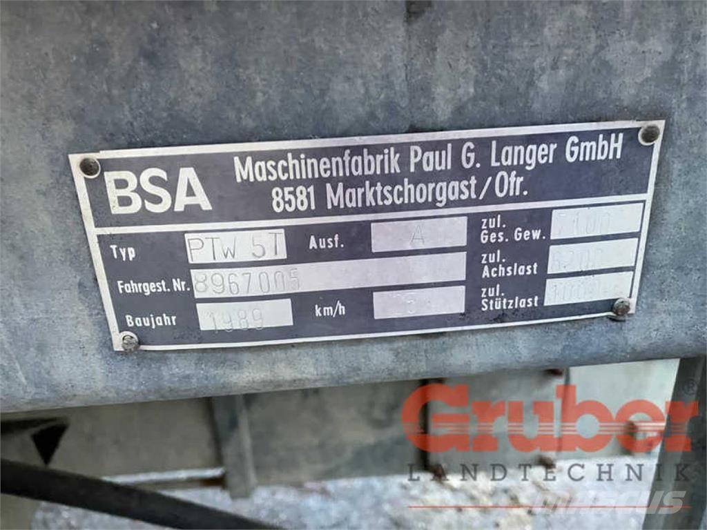 BSA PTW 5 T Camiões-cisterna de lamas