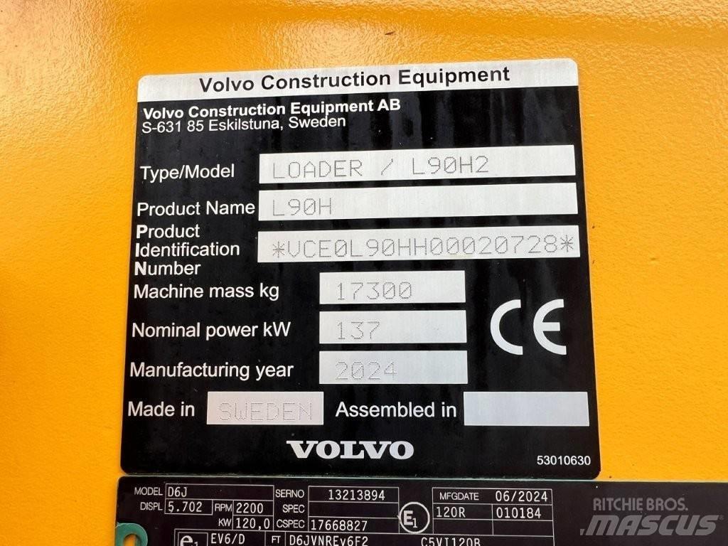 Volvo L90H2 Pás carregadoras de rodas