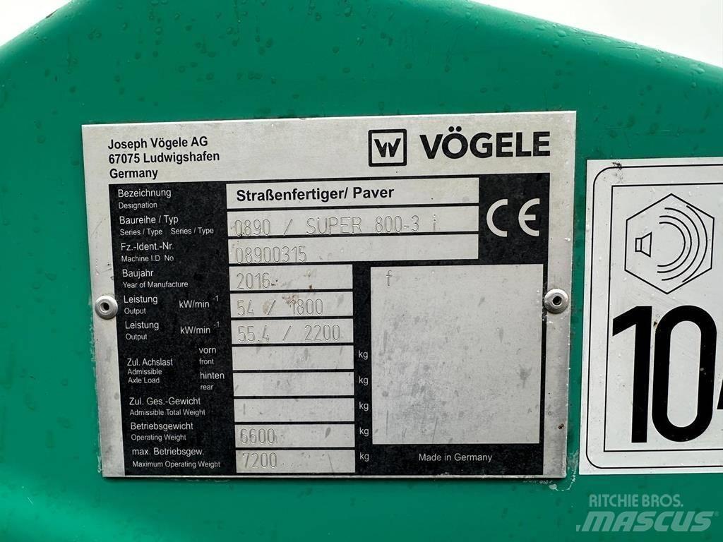 Vögele Super 800 -3i Pavimentadoras de asfalto