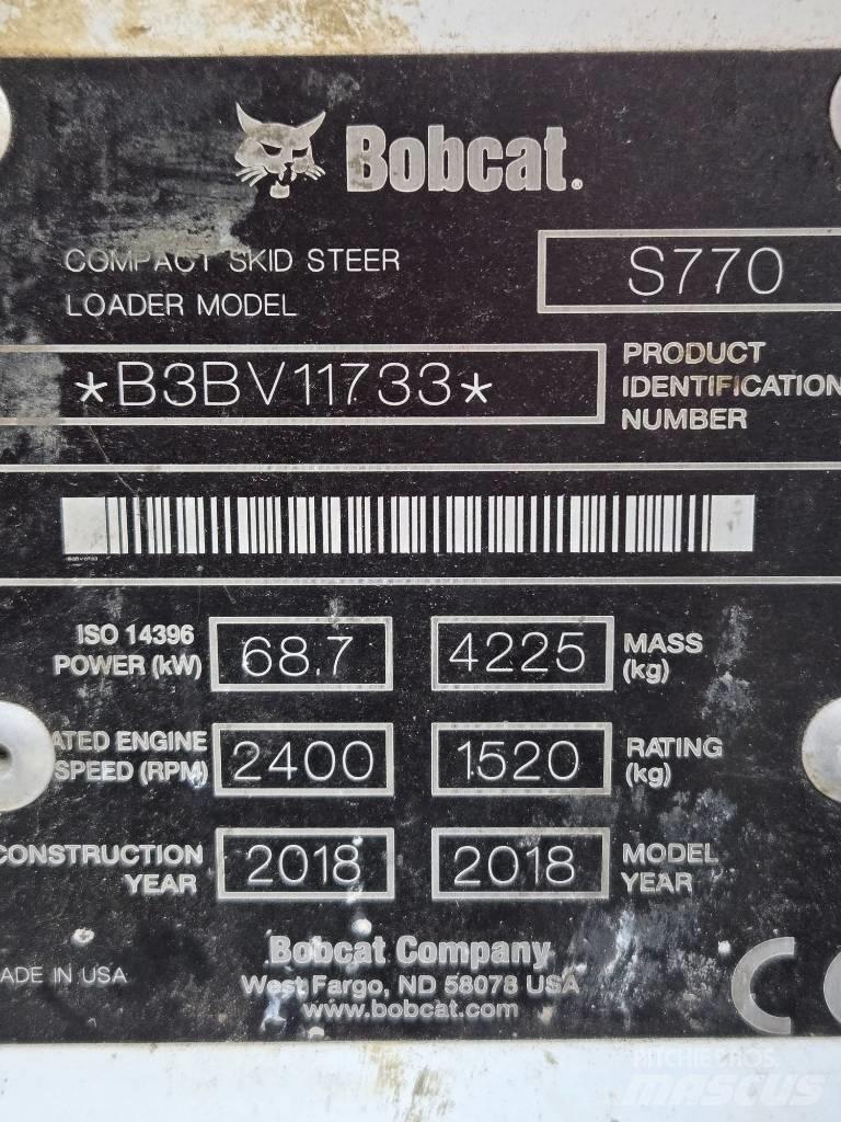 Bobcat S 770 Carregadoras de direcção deslizante
