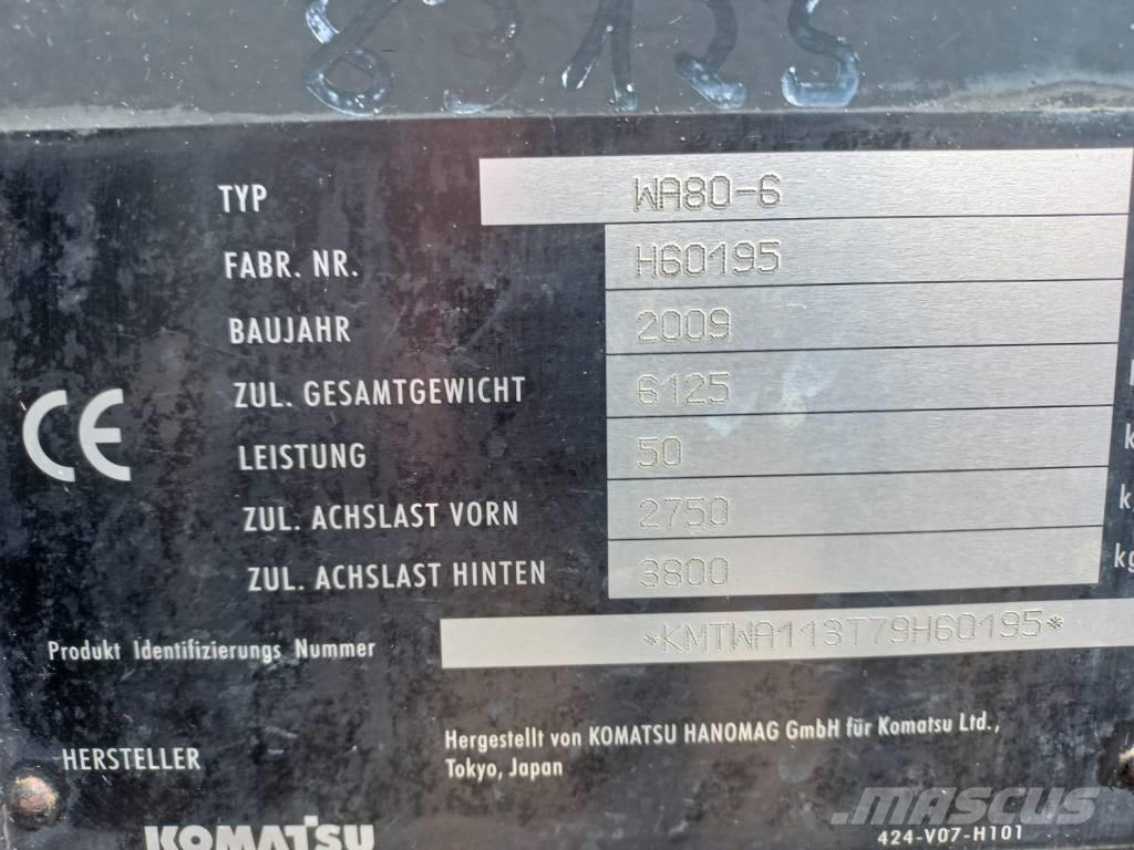 Komatsu WA 80-6 Pás carregadoras de rodas