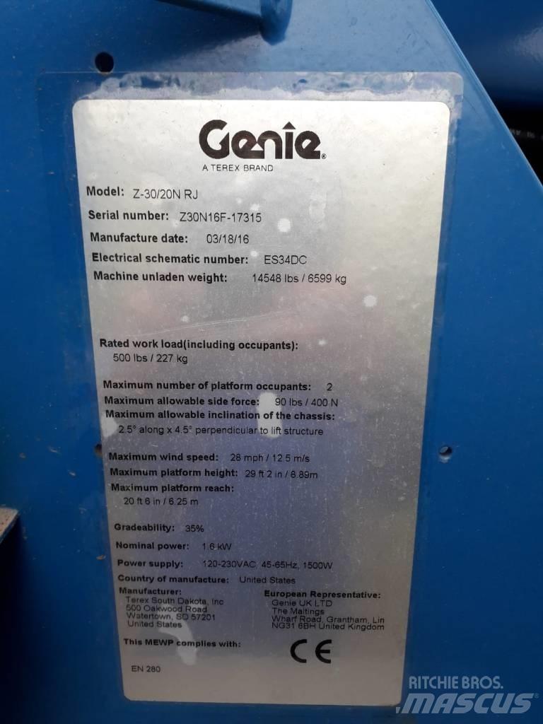 Genie Z 30/20 N RJ Elevadores braços articulados