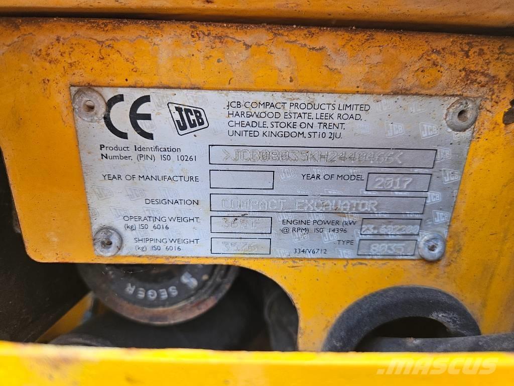 JCB 8035 ZTS + QH Mini Escavadoras <7t