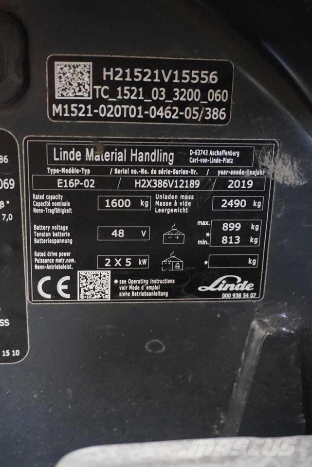 Linde E 16 P Empilhadores eléctricos