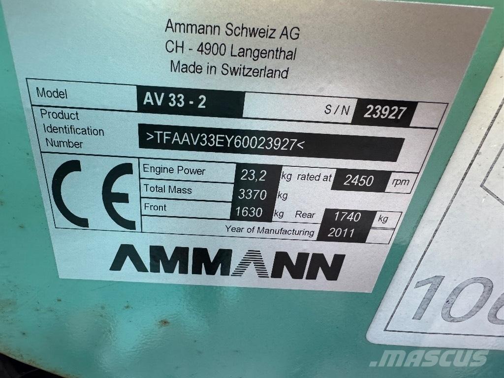 Ammann AV 33-2 Cilindros Compactadores tandem