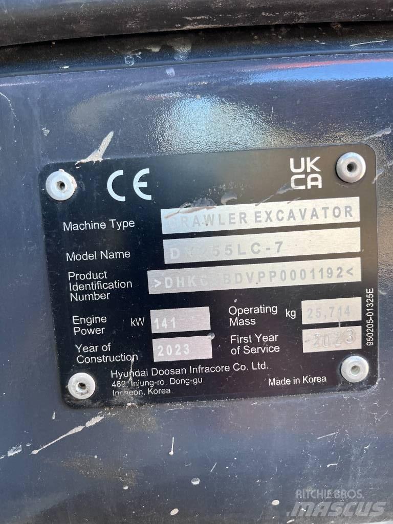 Doosan DX255 LC-7 Escavadoras de rastos