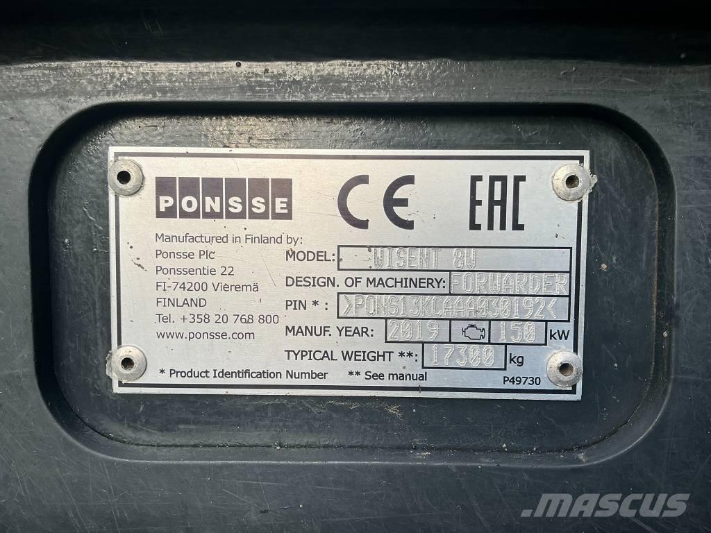 Ponsse Wisent 8W Forwarders florestais