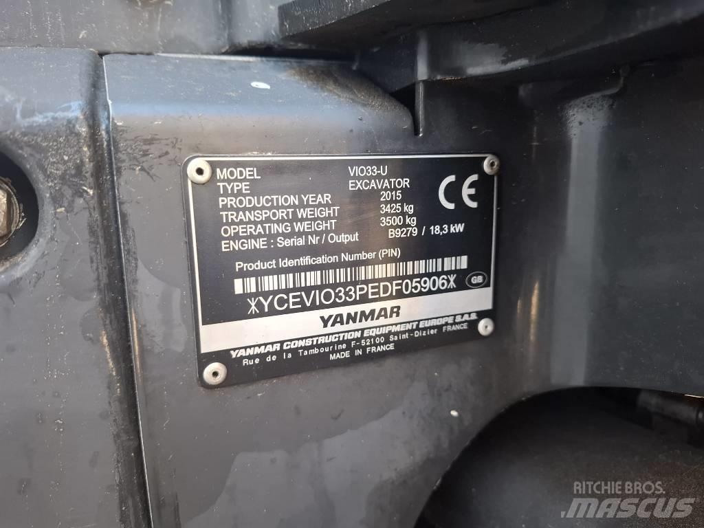 Yanmar Vio 33 U Mini Escavadoras <7t