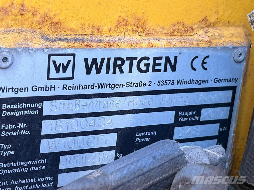 Wirtgen W100CFI Fresadoras de asfalto