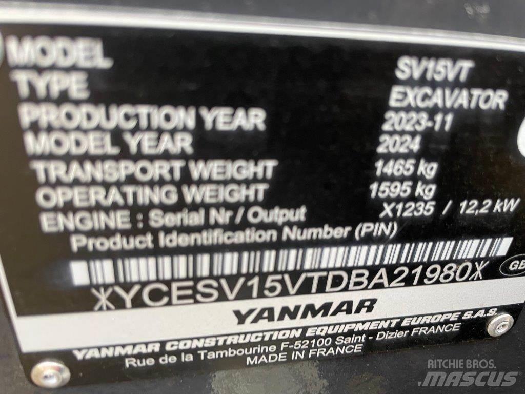 Yanmar SV15VT Escavadoras Midi 7t - 12t