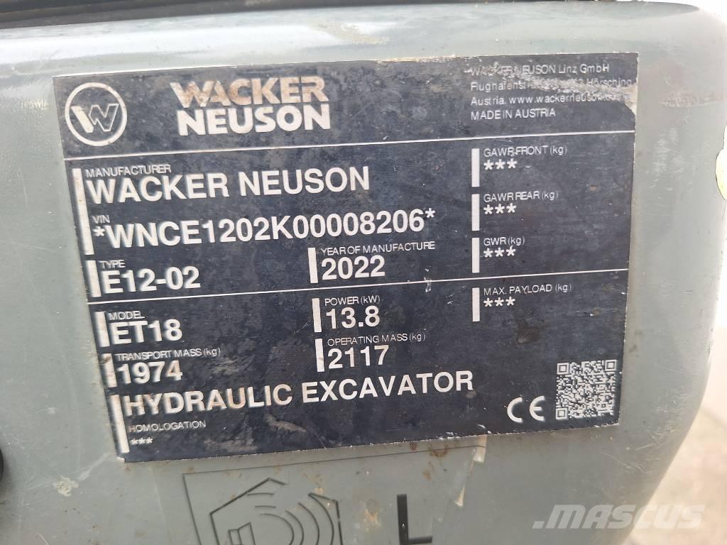 Wacker Neuson ET 18 Escavadoras de rastos