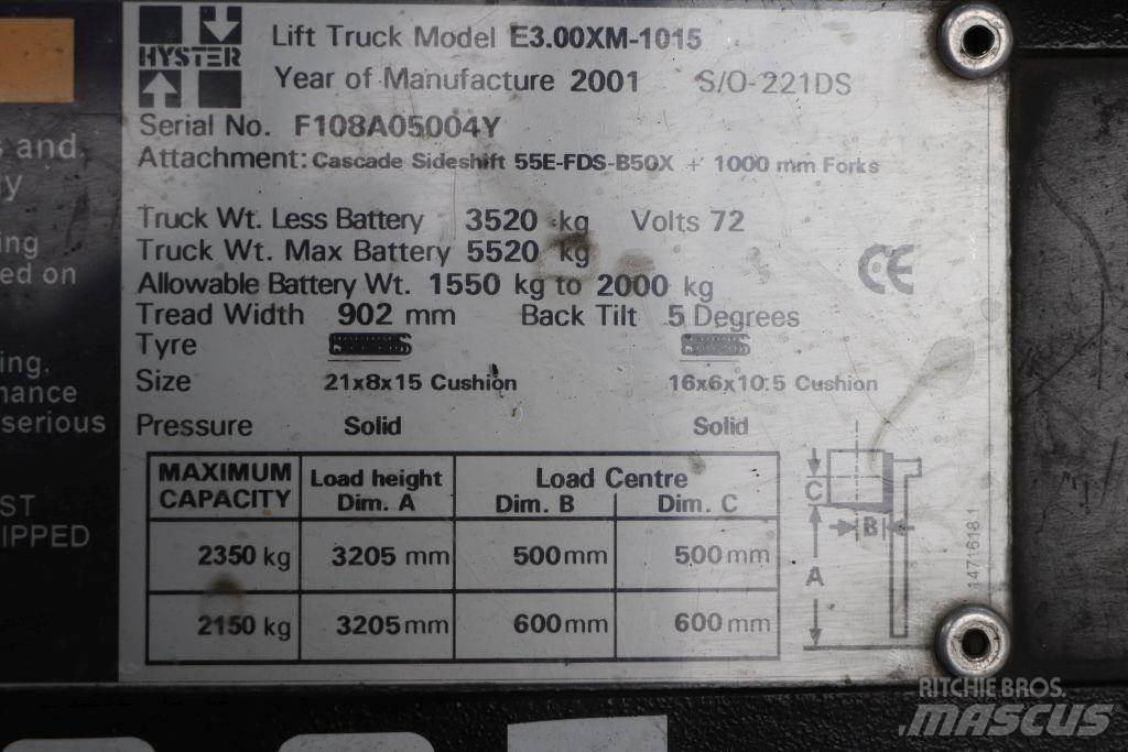 Hyster E3.00XM Empilhadores eléctricos