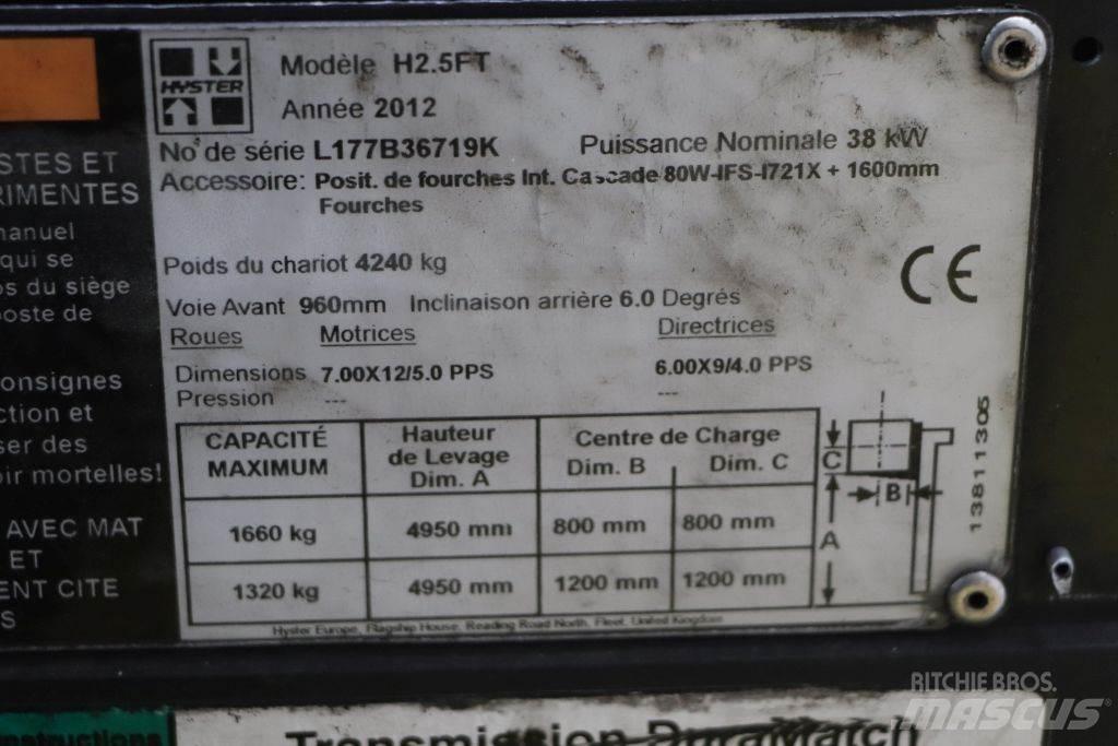 Hyster H2.5FT Empilhadores a gás