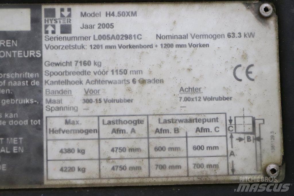 Hyster H4.5XM Empilhadores a gás