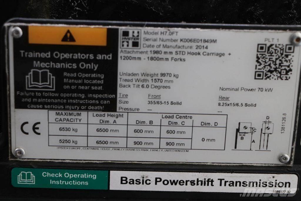 Hyster H7.0FT Empilhadores Diesel
