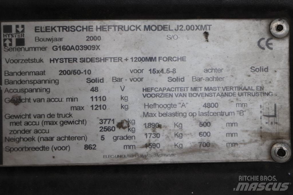 Hyster J2.00XMT Empilhadores eléctricos