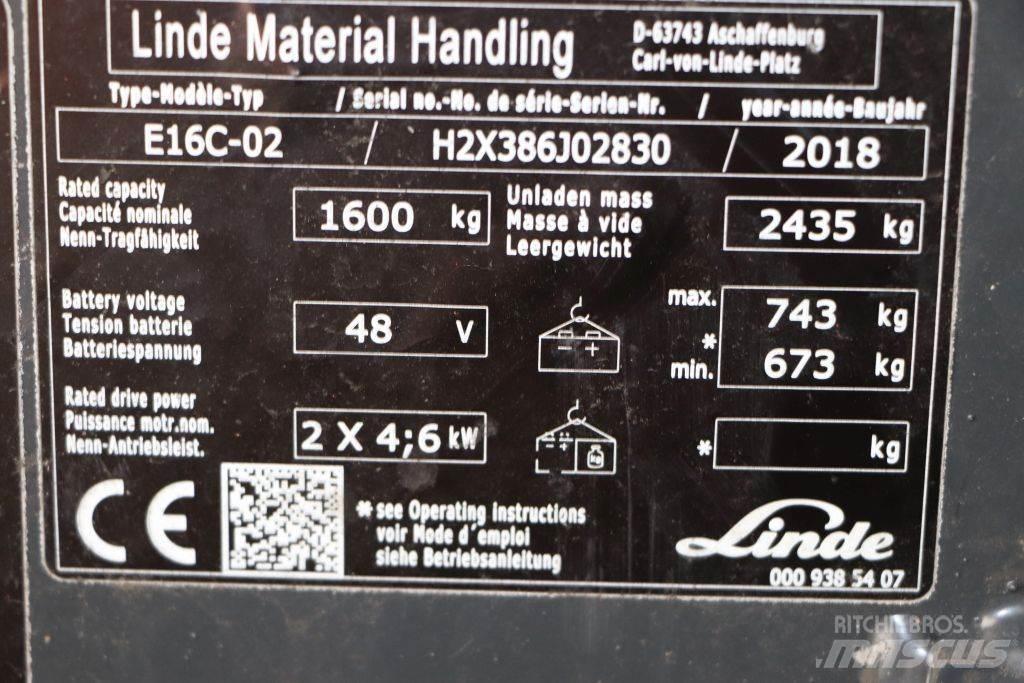 Linde E16C-02 Empilhadores eléctricos