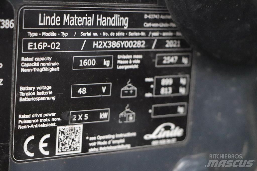 Linde E16P-02 Empilhadores eléctricos