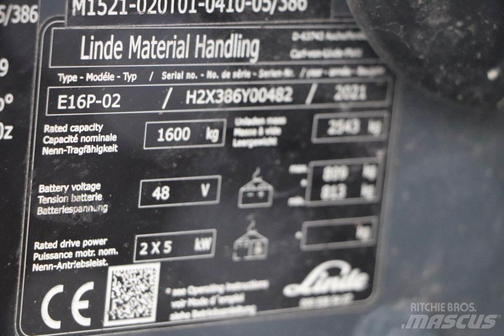 Linde E16P-02 Empilhadores eléctricos