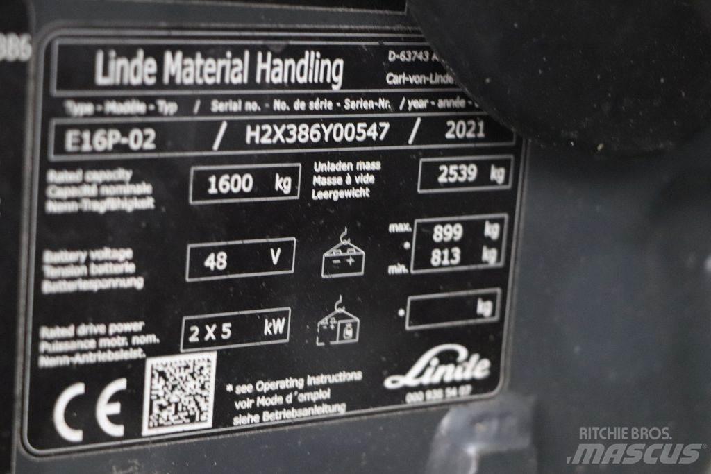 Linde E16P-02 Empilhadores eléctricos