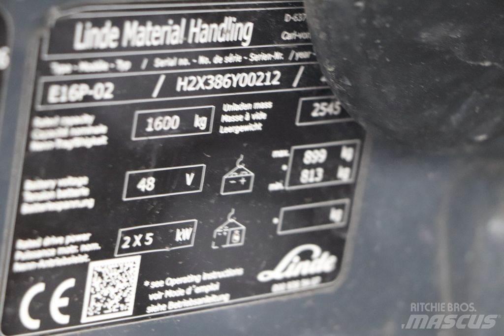 Linde E16P-02 Empilhadores eléctricos