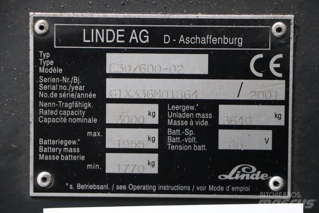 Linde E30/600-02 Empilhadores eléctricos