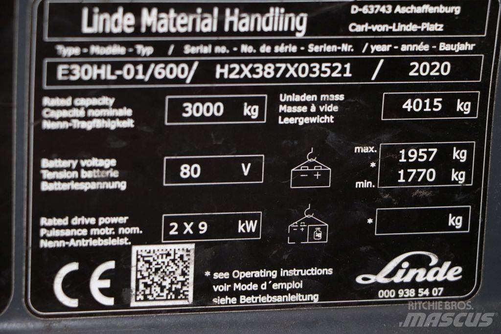 Linde E30HL-01/600 Empilhadores eléctricos