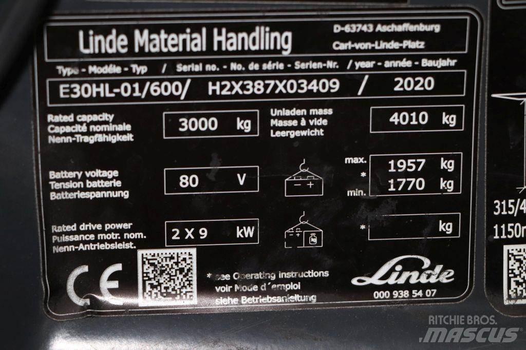 Linde E30HL-01/600 Empilhadores eléctricos