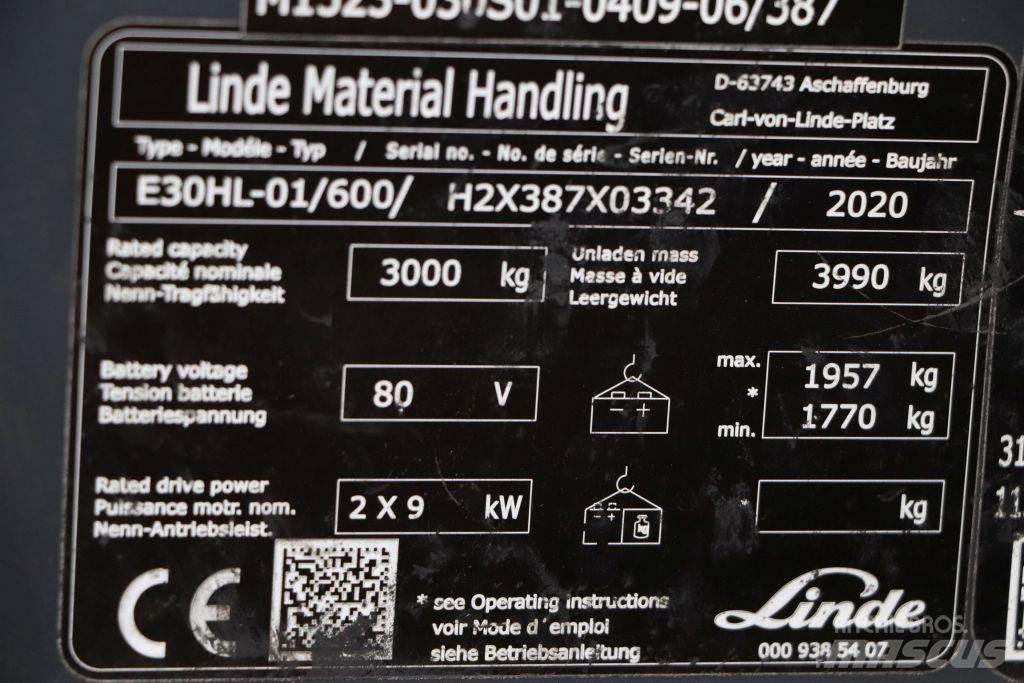 Linde E30HL-01/600 Empilhadores eléctricos