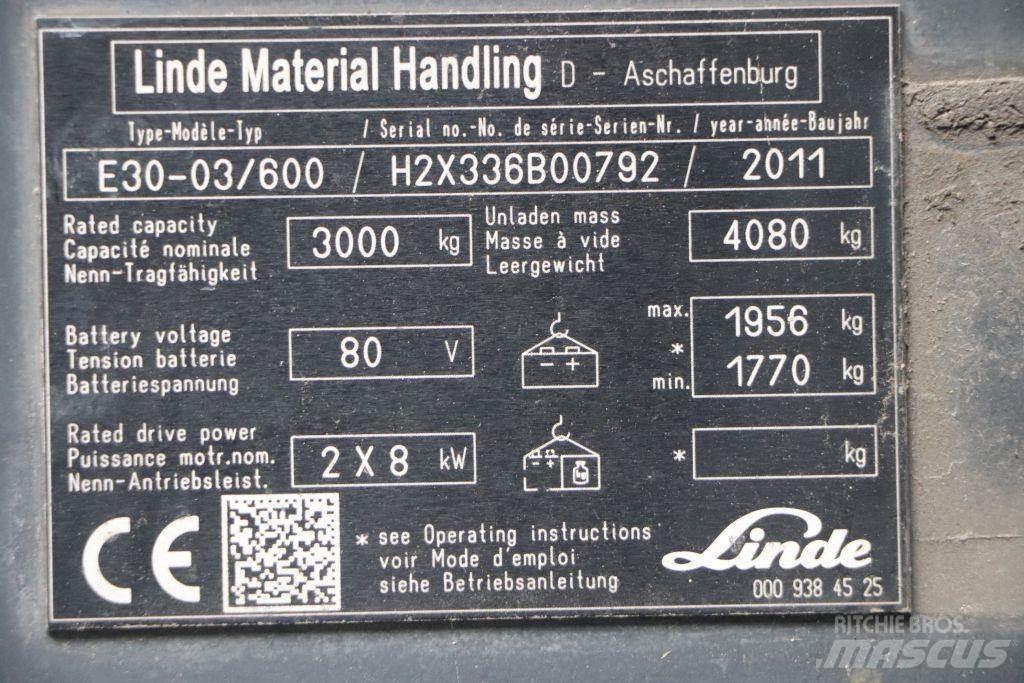 Linde E30S-03/600 Empilhadores eléctricos
